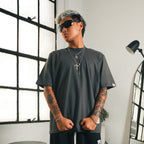 Tagged Oversized Tee - Charcoal