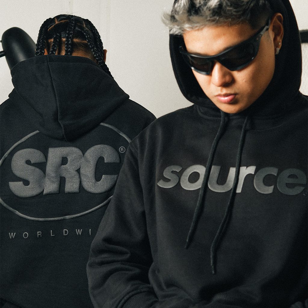 OG Logo Worldwide Pullover Hoodie - Black in Black