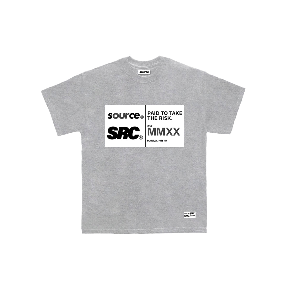 Label Oversized Tee - Silver