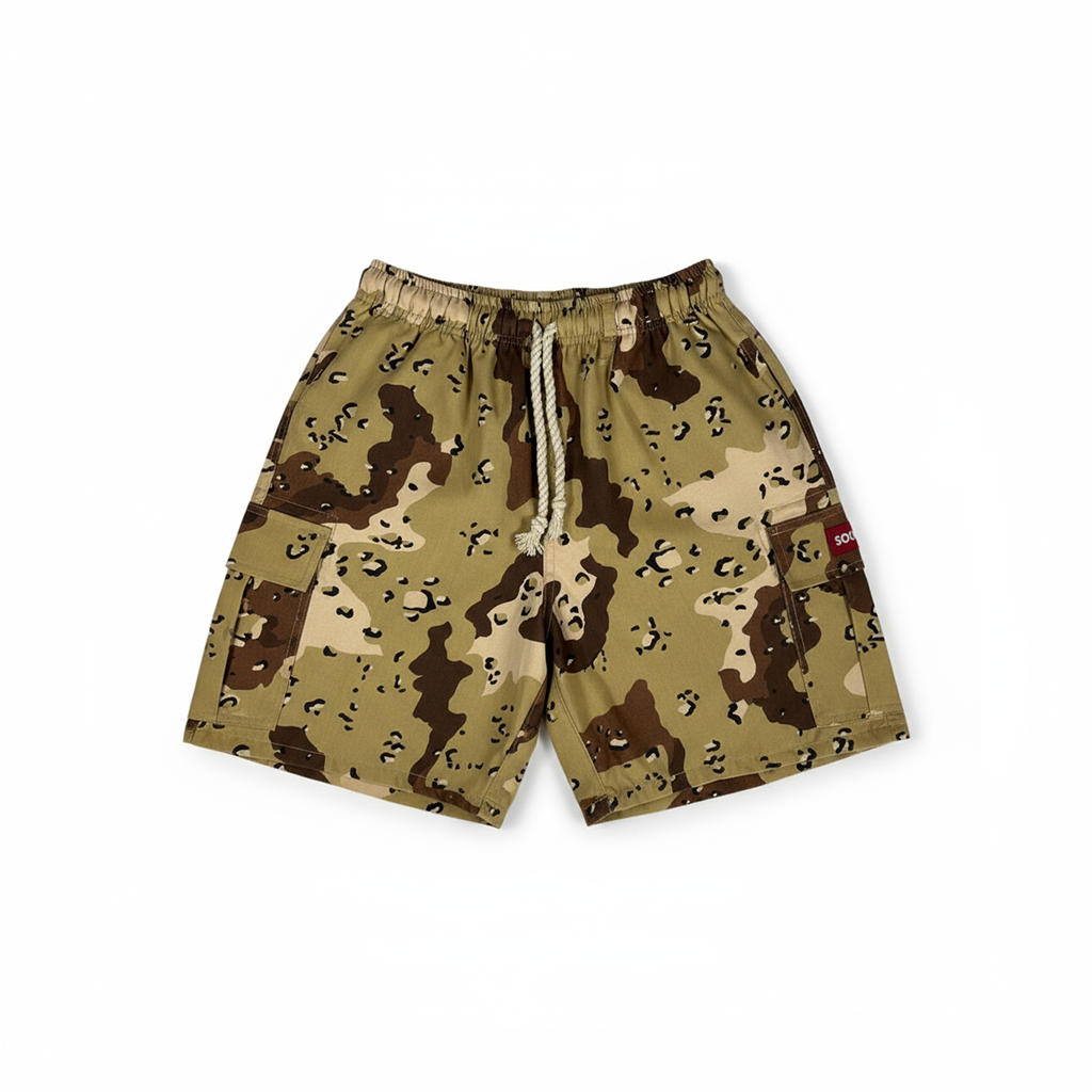 4-Pockets Cargo Shorts - Desert Camo