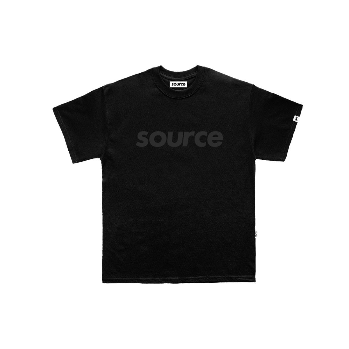 OG Logo Worldwide Black in Black Oversized Tee