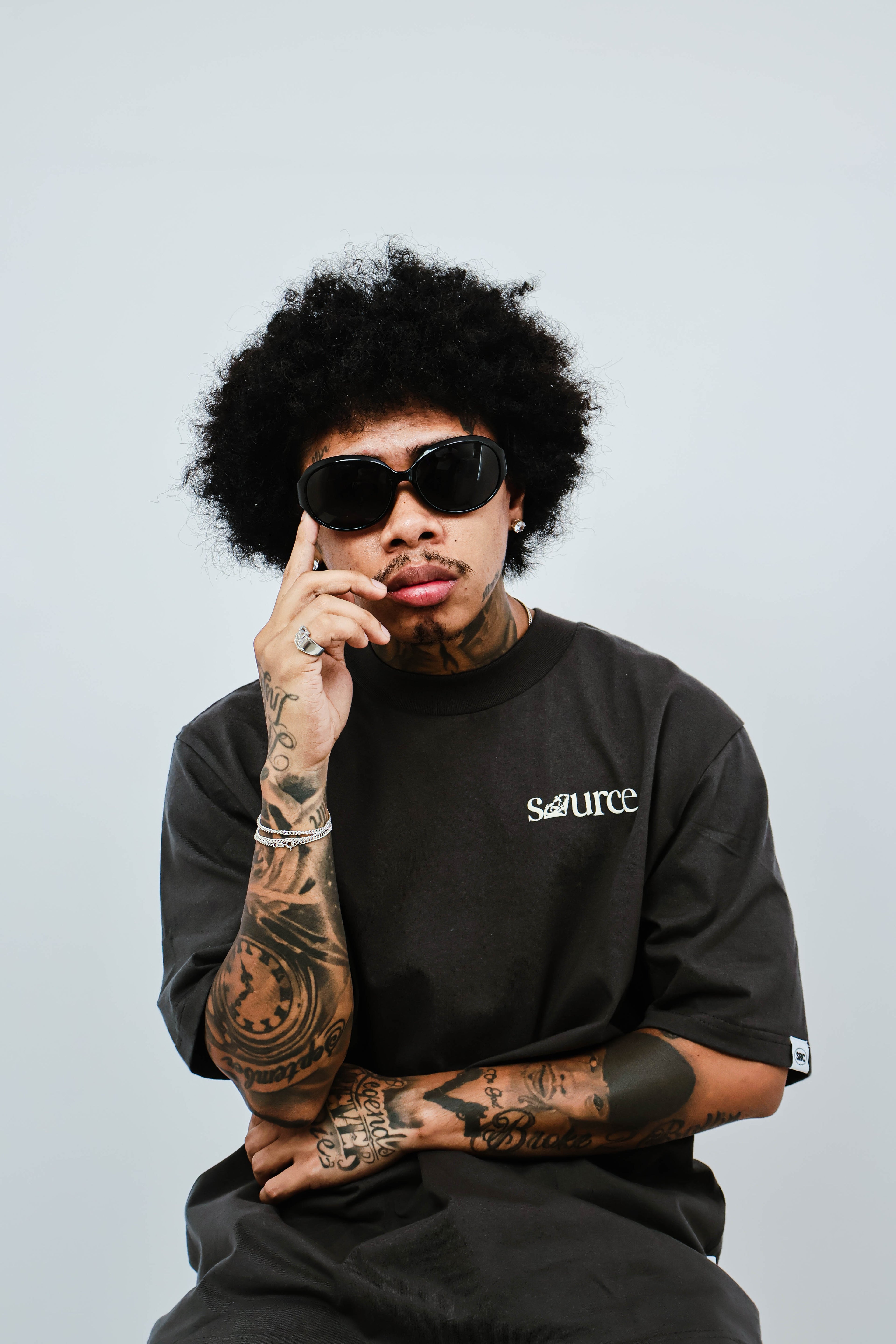 Diamond Oversized Tee - Charcoal