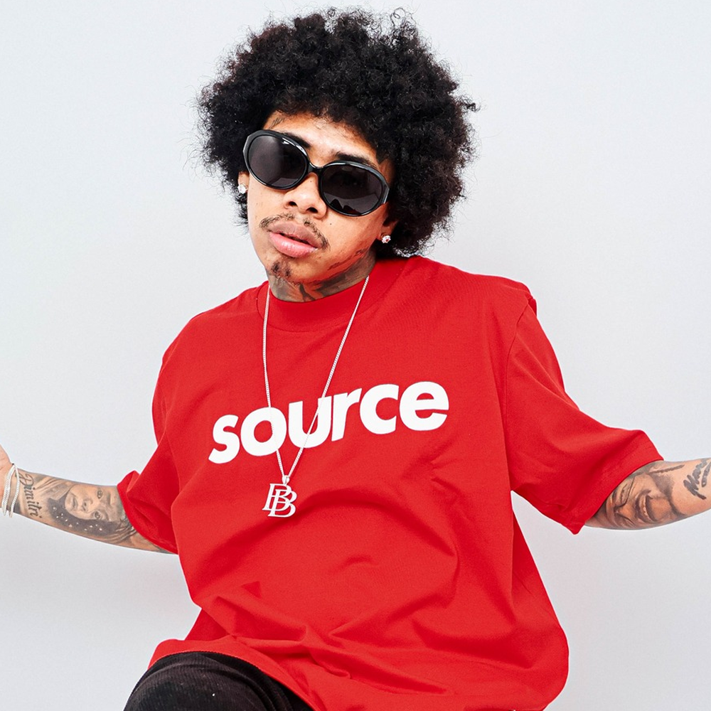 OG Logo Oversized Tee - White in Red