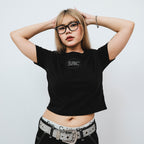 OG Logo Women's Cropped Top - Black in Black