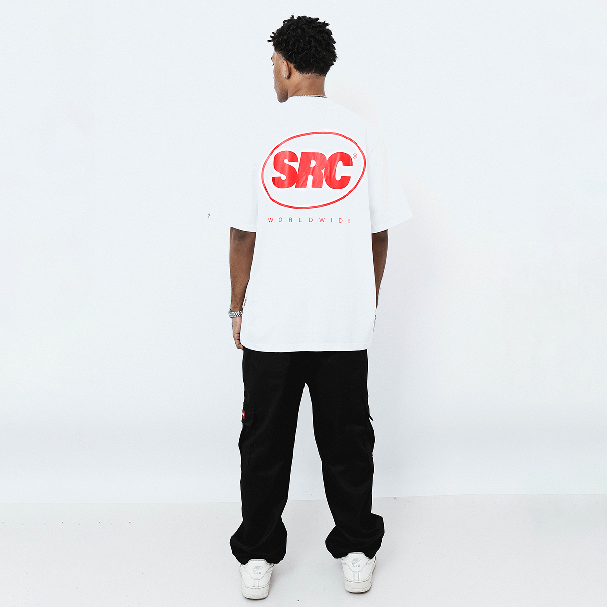 OG Logo Oversized Tee - Red in White