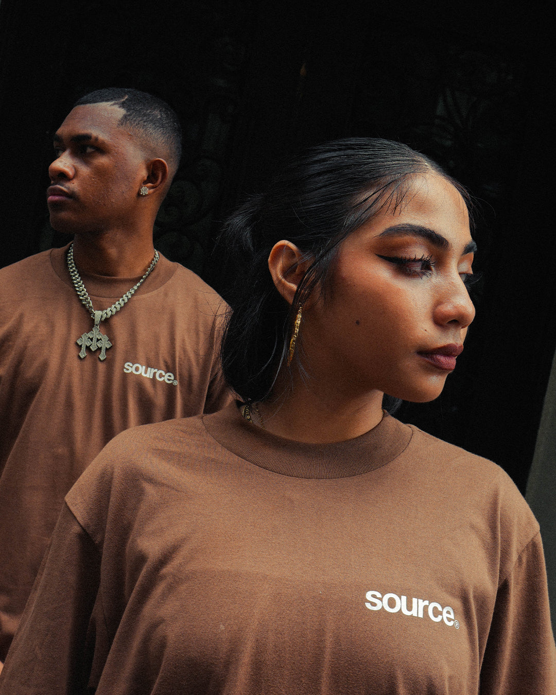 Raw Oversized Tee - Chocolate