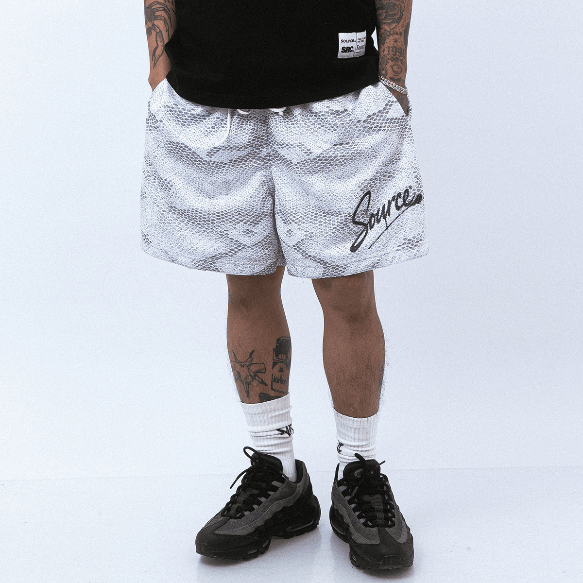 Silver Scales Mesh Shorts