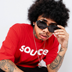 OG Logo Oversized Tee - White in Red