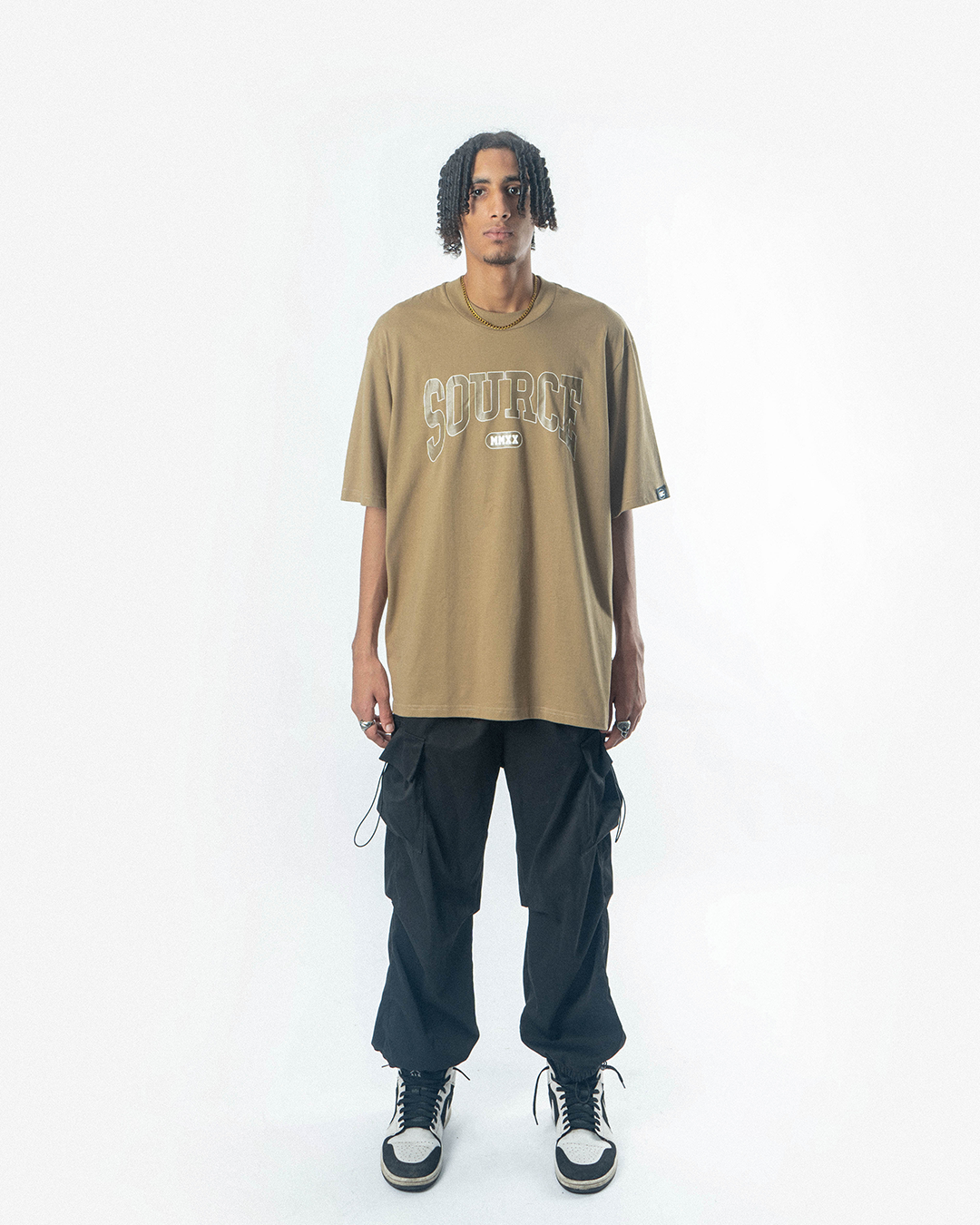 MMXX in Khaki Oversized Tee