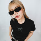 OG Logo Women's Cropped Top - Black in Black