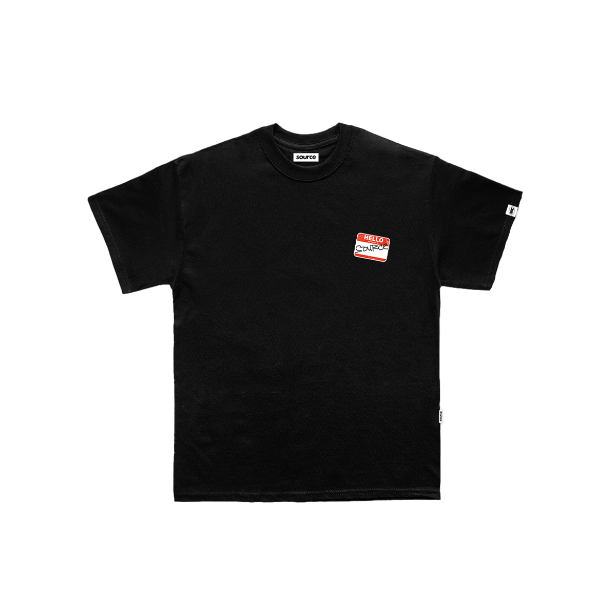 Protect Your Source in Black Oversized Tee