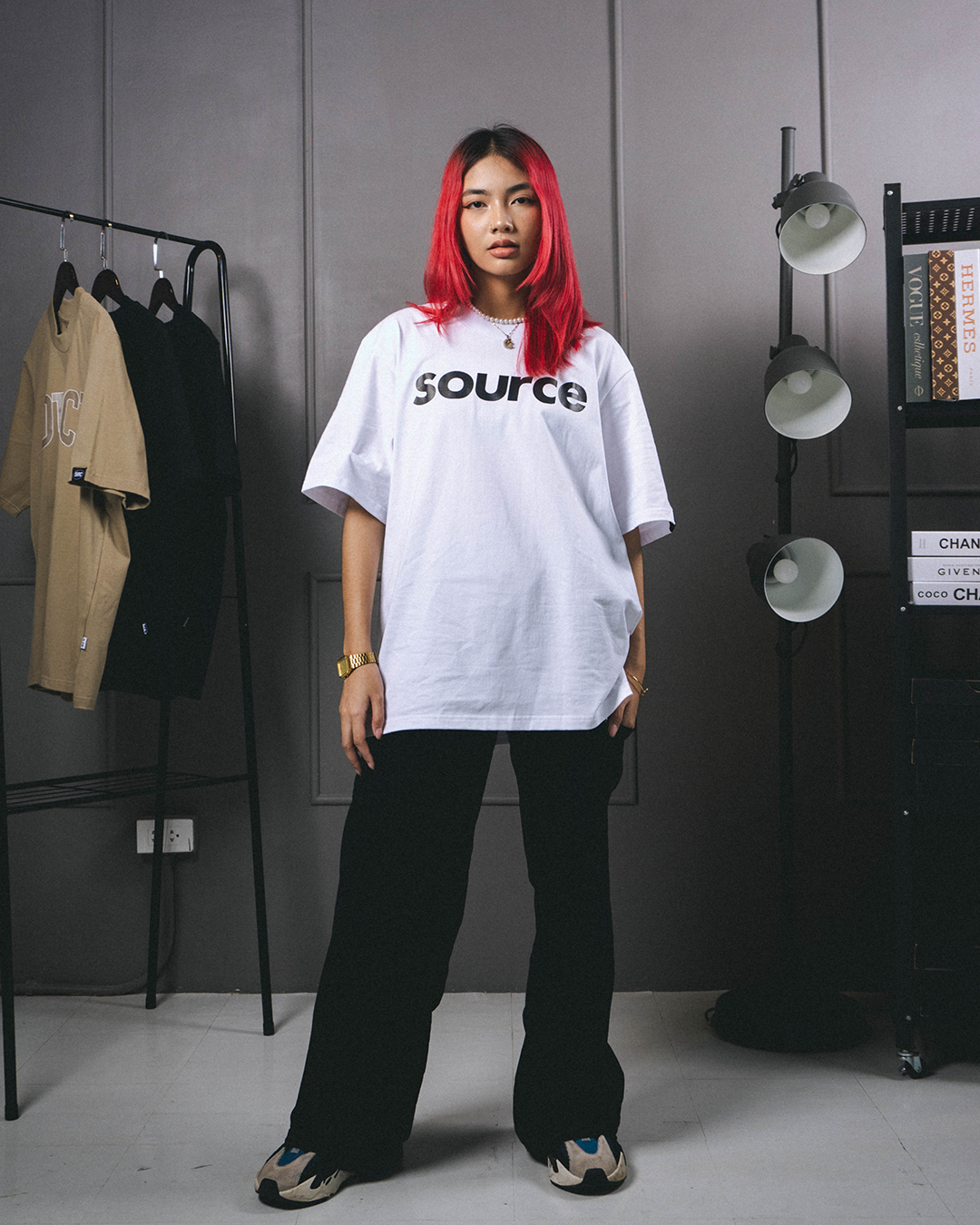 OG Logo Worldwide in White Oversized Tee