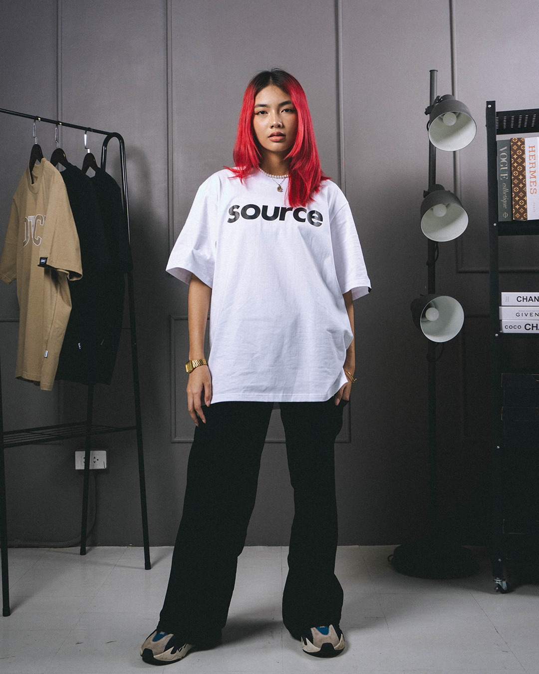 OG Logo Oversized Tee - Black in White