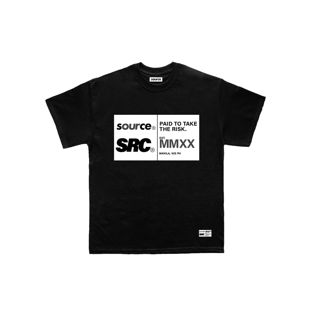 Label Oversized Tee - Black