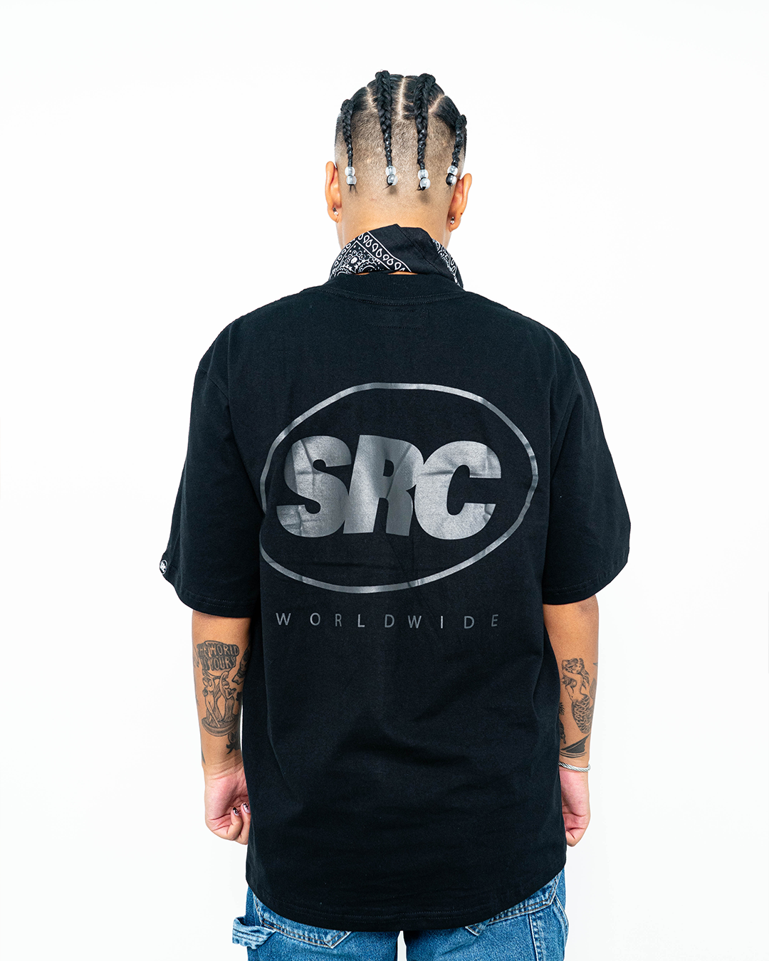 OG Logo Oversized Tee - Black in Black