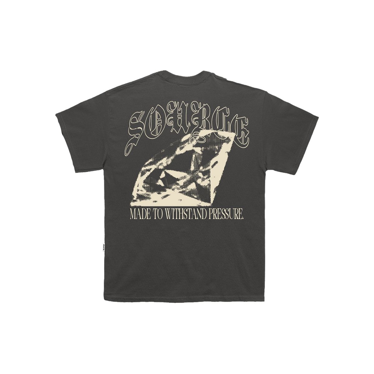 Diamond Oversized Tee - Charcoal