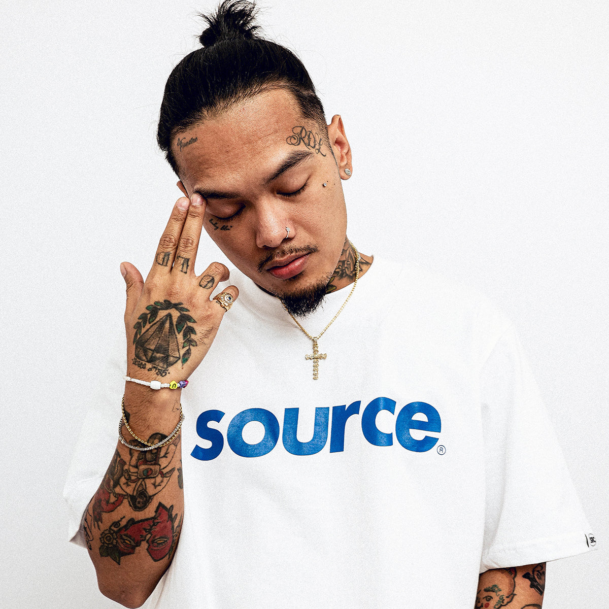 OG Logo Oversized Tee - Blue in White