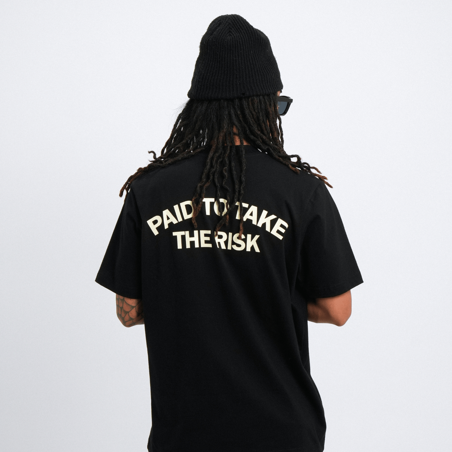 Paid To Take The Risk Tee - Black