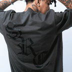 Gothic Boxy Tee - Charcoal