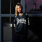 MMXX Boxy Crop Football Jersey - Black