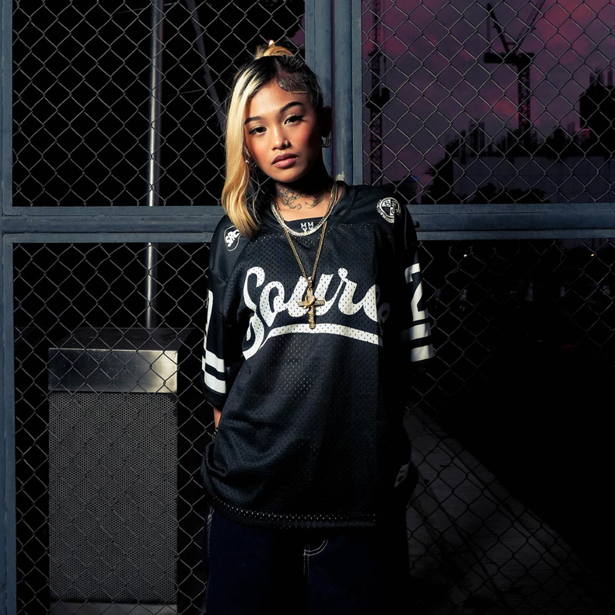 MMXX Boxy Crop Football Jersey - Black