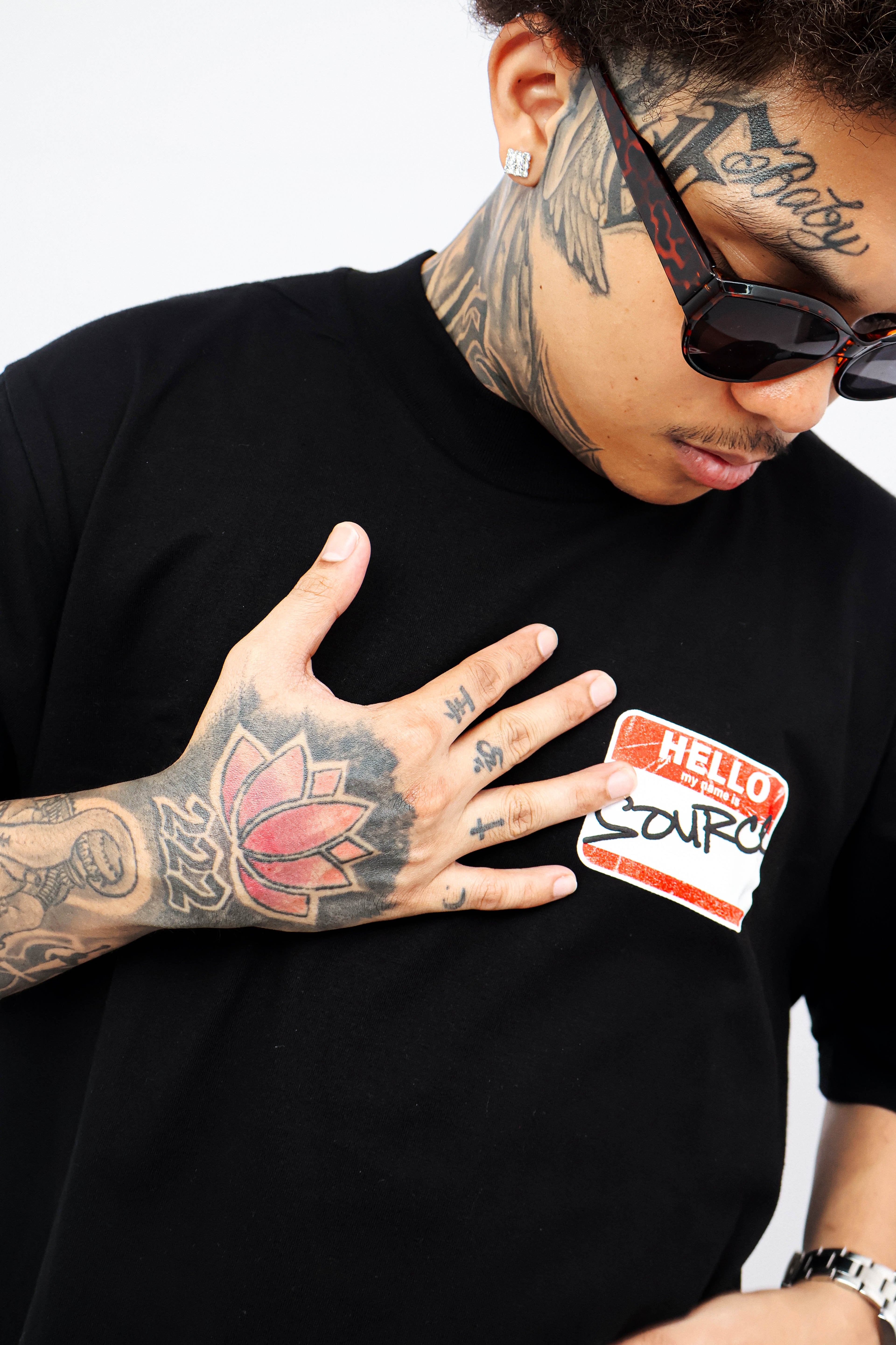 Protect Your Source Oversized Tee - Black