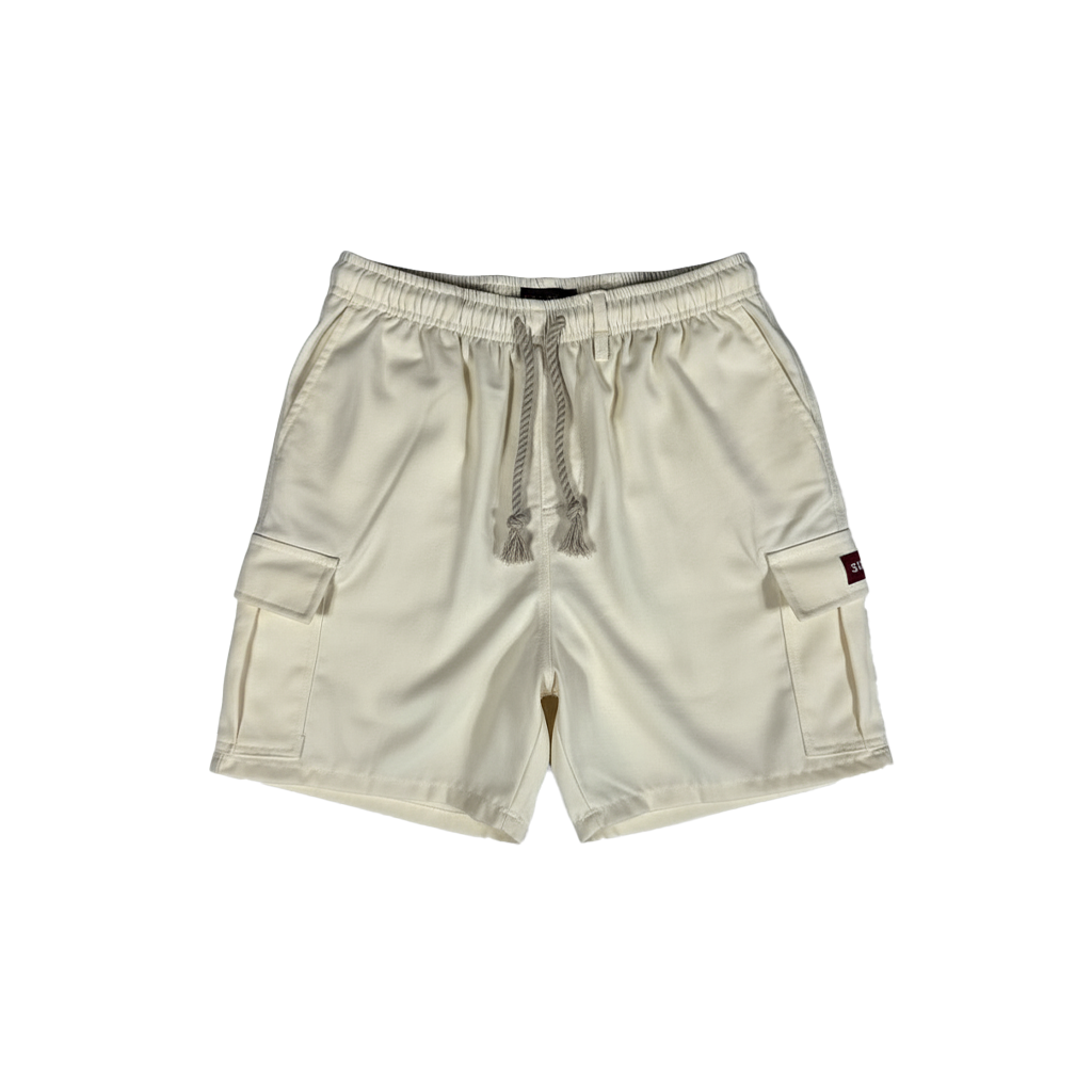 4-Pockets Cargo Shorts - Ivory