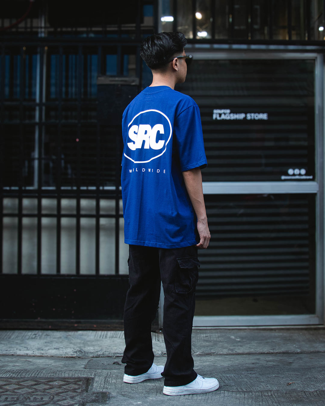 OG Logo Worldwide in Blue Oversized Tee