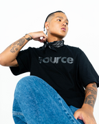 OG Logo Oversized Tee - Black in Black