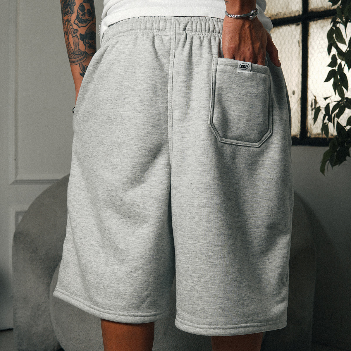Tagged Sweatshorts - Gray