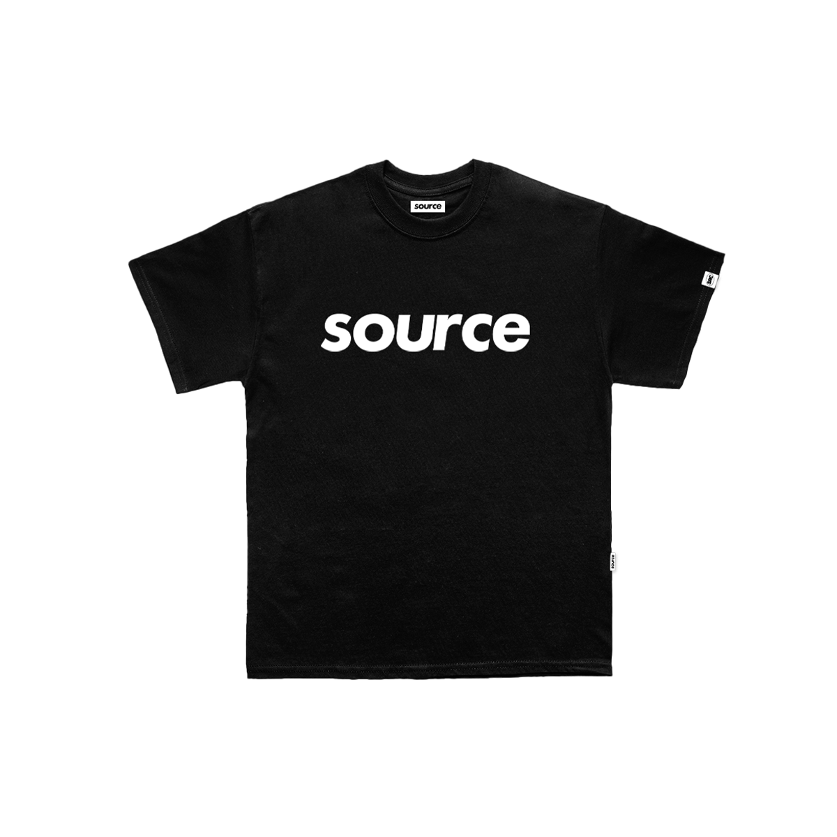 OG Logo Worldwide White in Black Oversized Tee