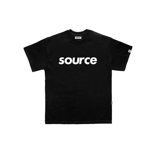 OG Logo Worldwide White in Black Oversized Tee