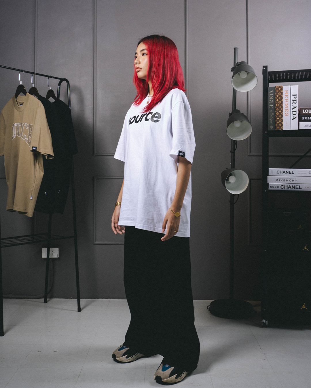 OG Logo Worldwide in White Oversized Tee