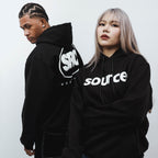 OG Logo Worldwide Pullover Hoodie - White in Black