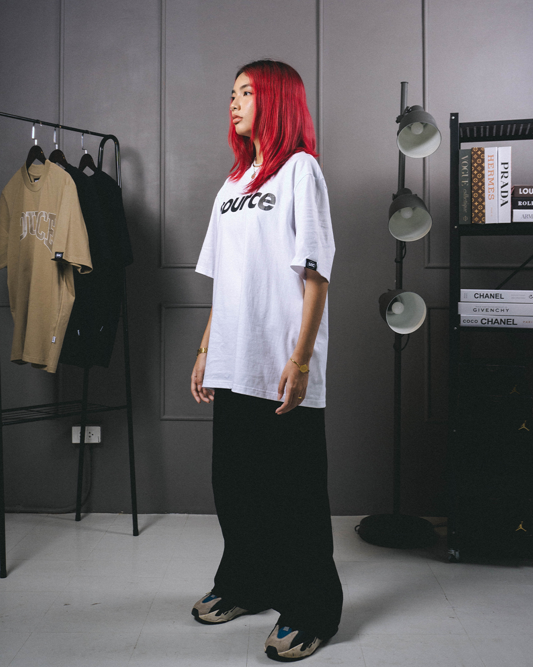 OG Logo Oversized Tee - Black in White