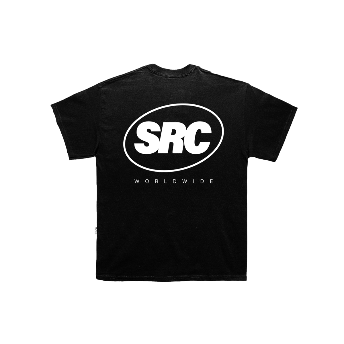 OG Logo Worldwide White in Black Oversized Tee