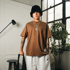 Tagged Oversized Tee - Chocolate