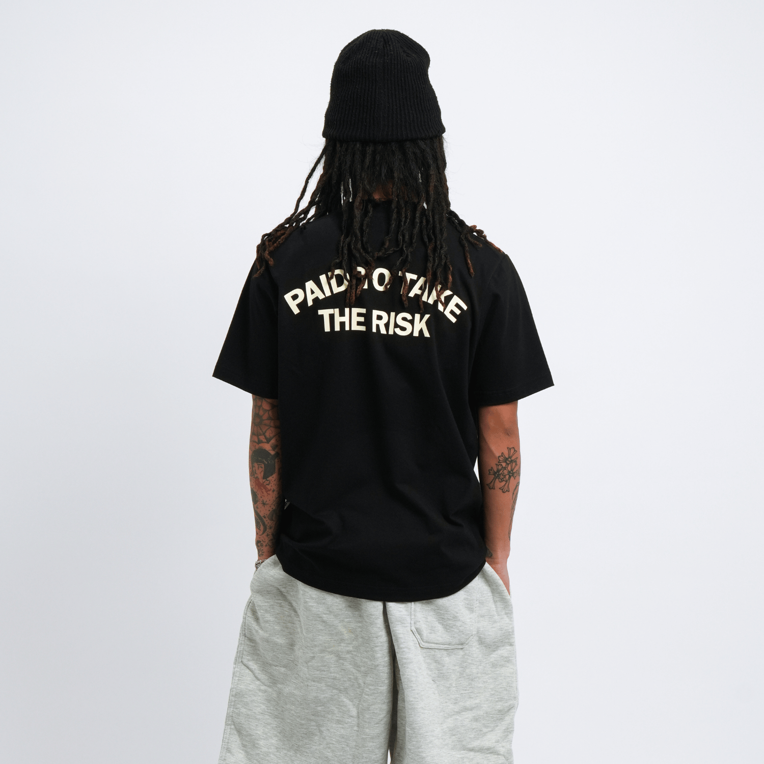 Paid To Take The Risk Tee - Black