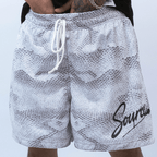 Silver Scales Mesh Shorts
