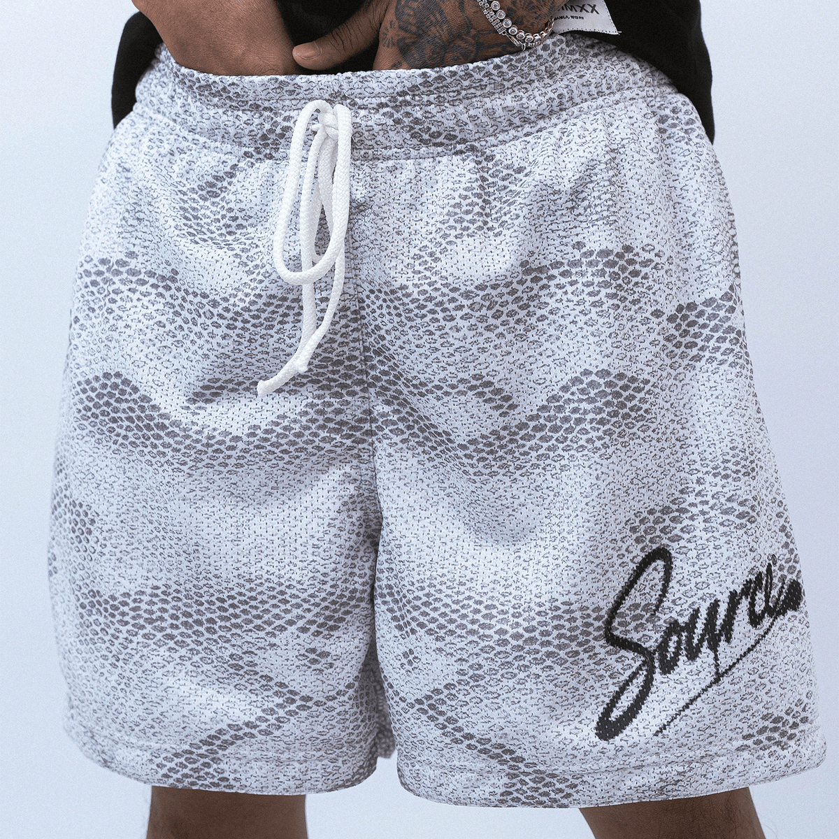 Silver Scales Mesh Shorts
