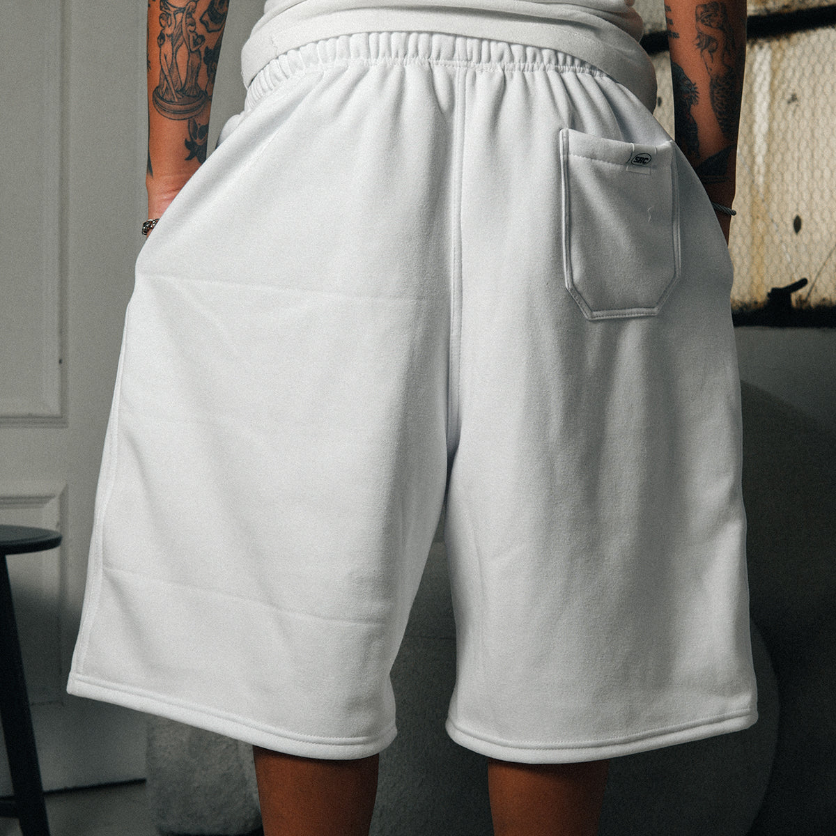 Tagged Sweatshorts - White