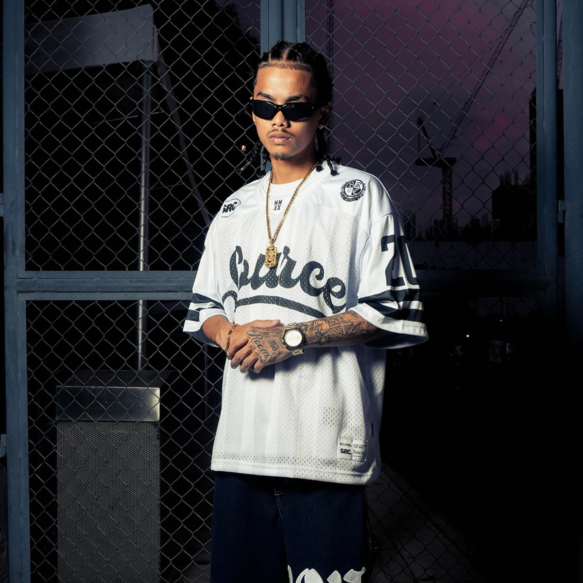 MMXX Boxy Crop Football Jersey - White