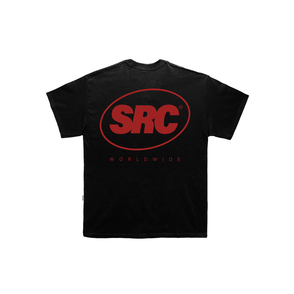 OG Logo Oversized Tee - Red in Black