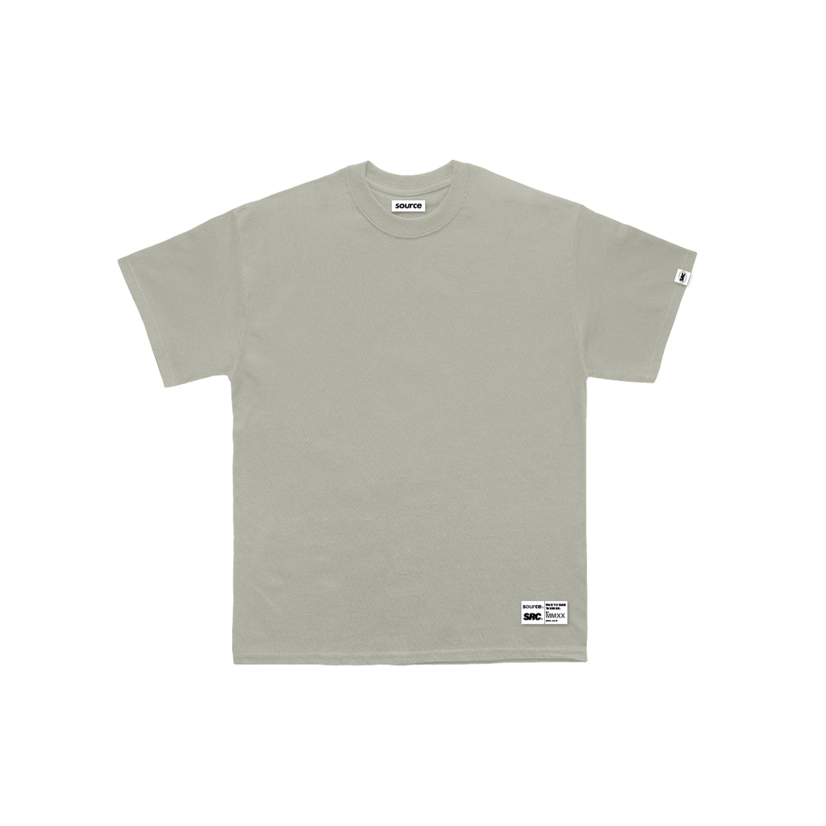 Tagged Oversized Tee - Beige