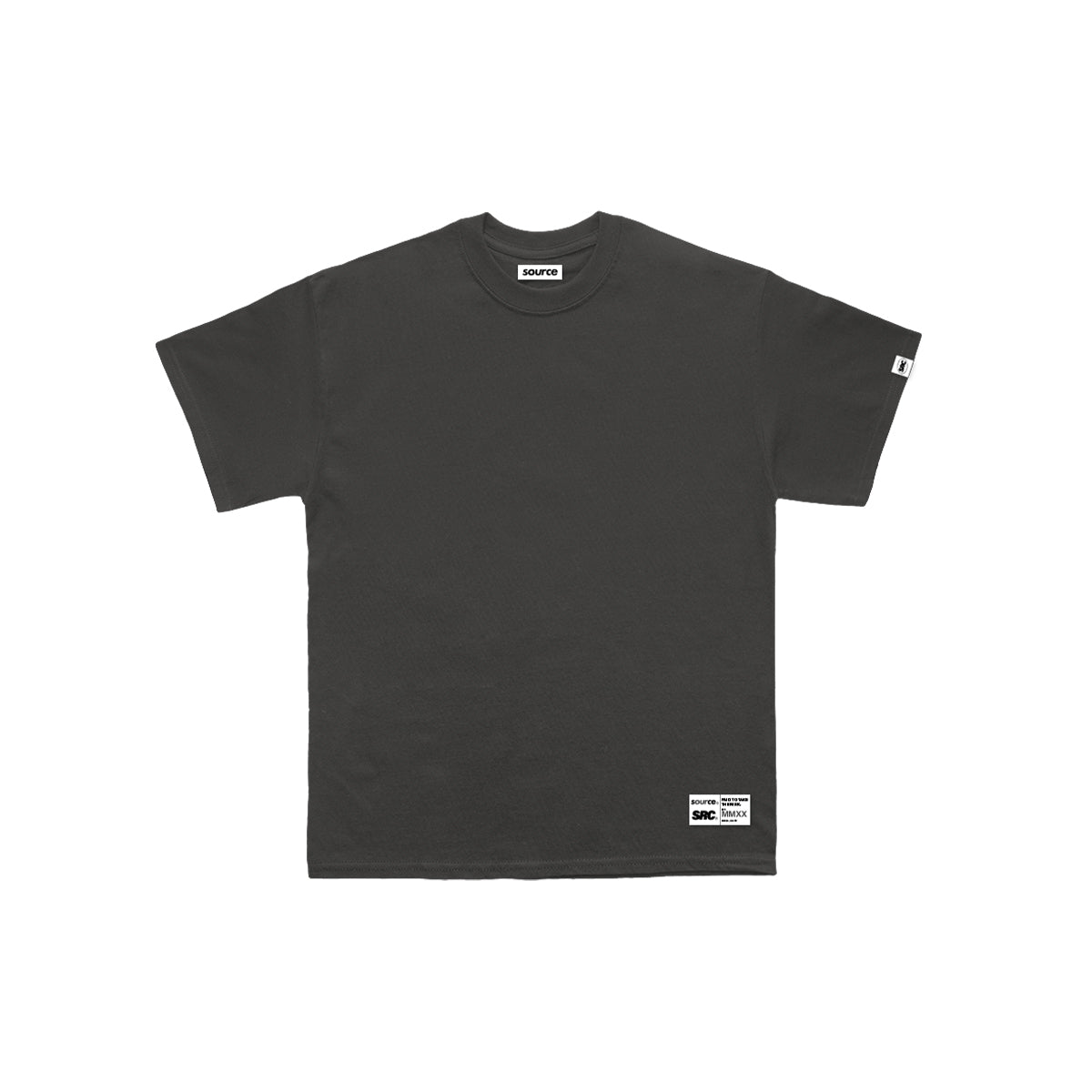 Tagged Oversized Tee - Charcoal