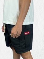 4-Pockets Cargo Shorts - Black