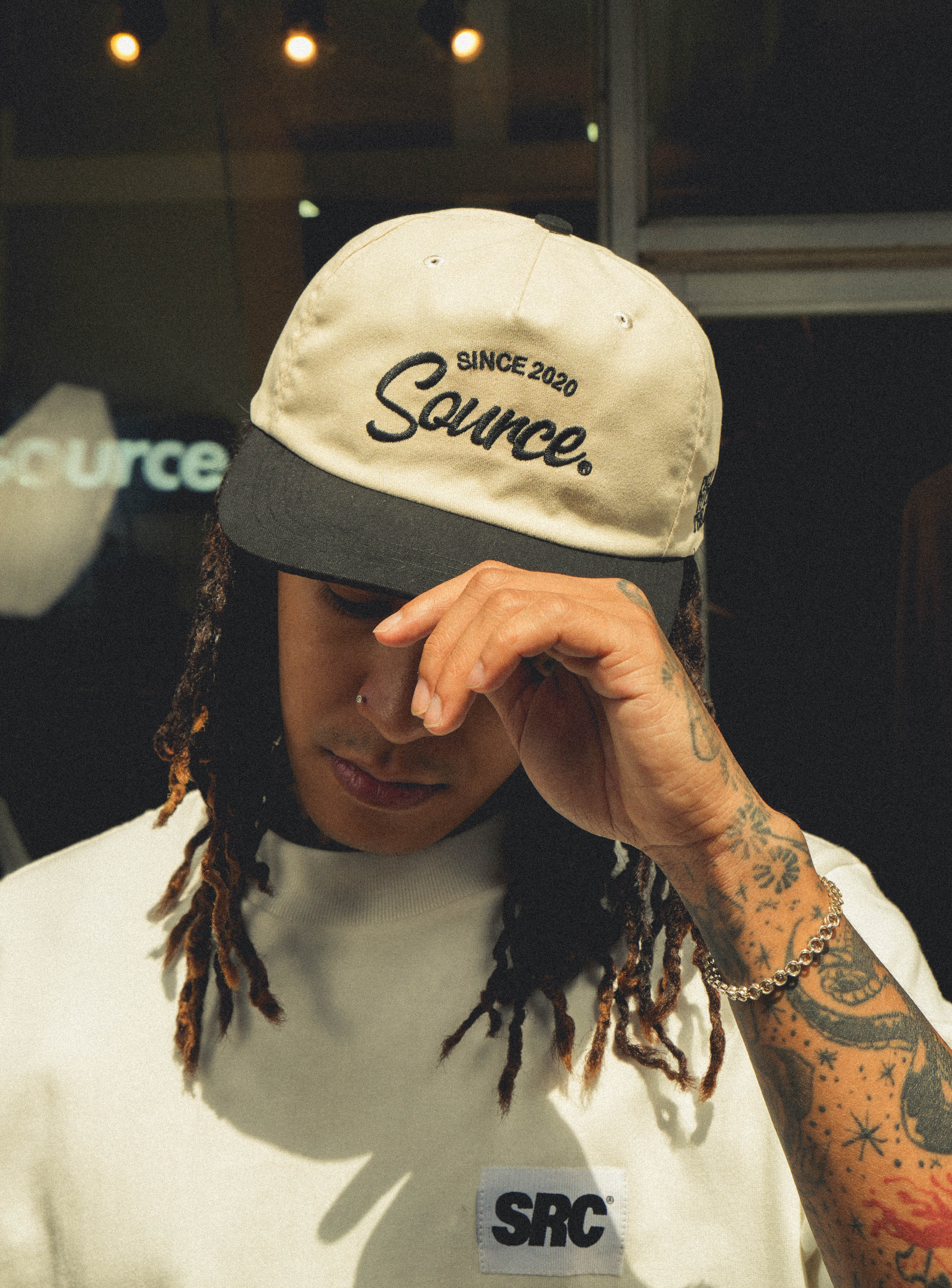 Everyday Script Unstructured Cap - Bone Black