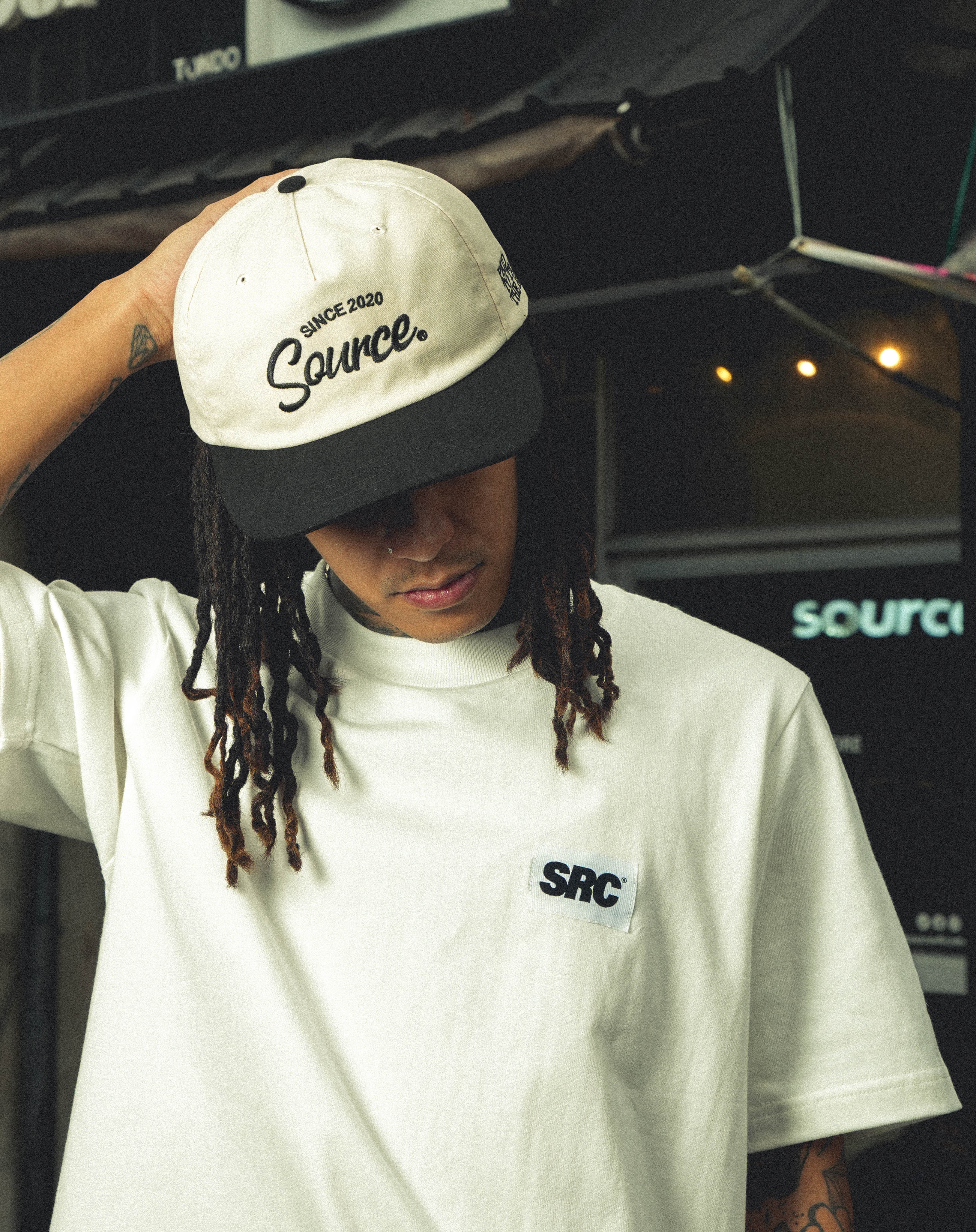 Everyday Script Unstructured Cap - Bone Black