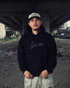 Heritage Script Pullover Hoodie - Onyx Black