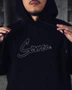 Heritage Script Pullover Hoodie - Onyx Black